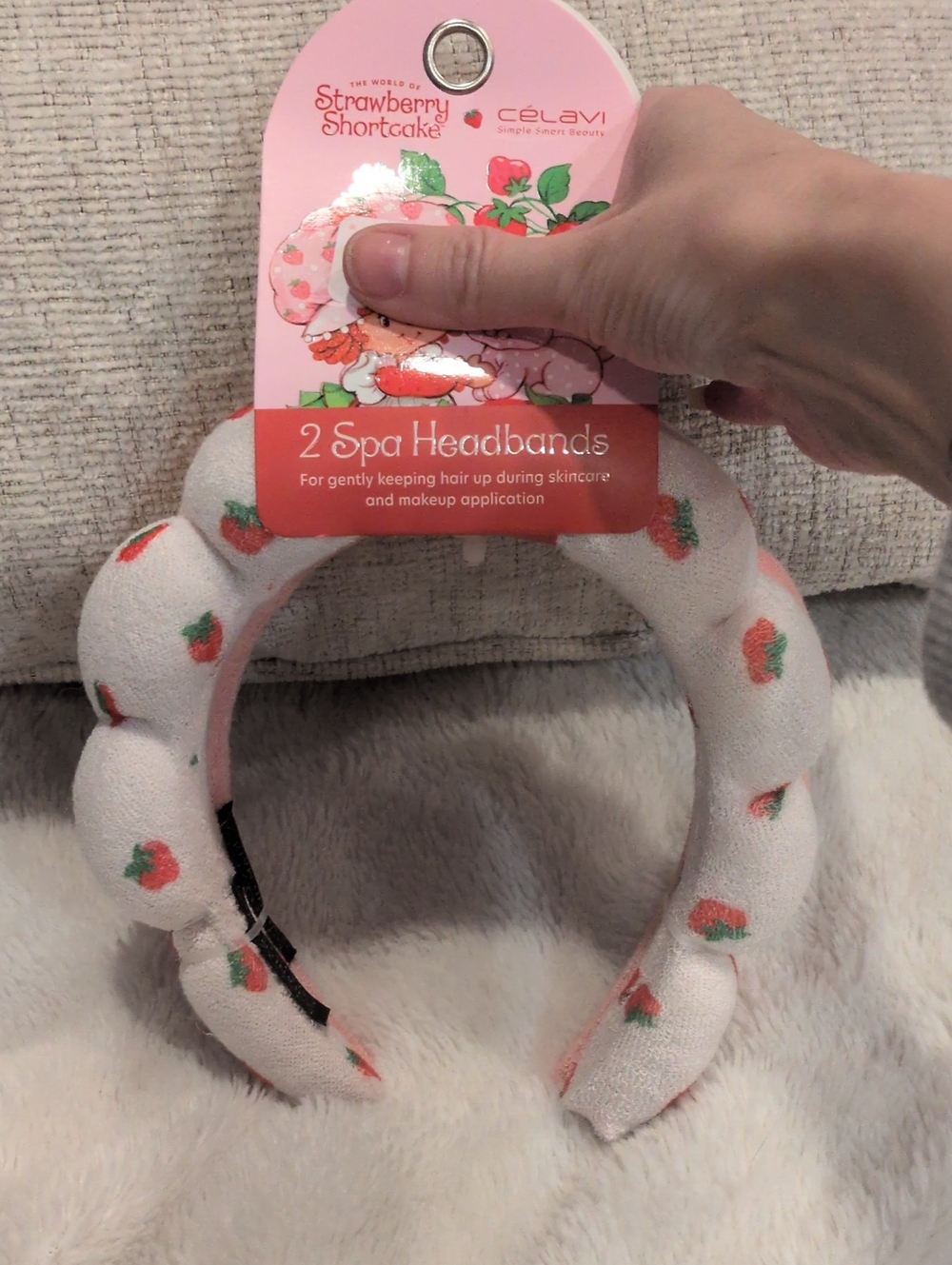 Strawberry Shortcake Pink Strawberry Spa Headband - Pack of 2